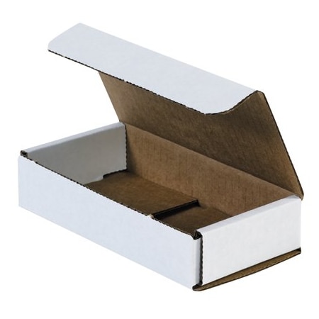 Bsc Preferred 6-1/2 x 3-1/4 x 1-1/4'' White Corrugated Mailers, 50PK MRX1XL